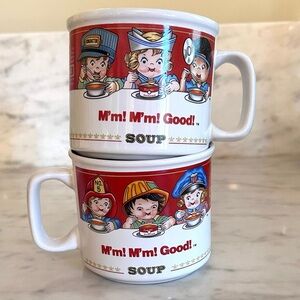 Bundle Vintage 1993 Mm Mm Good! Campbell Soup Mug Occupation Hats Westwood